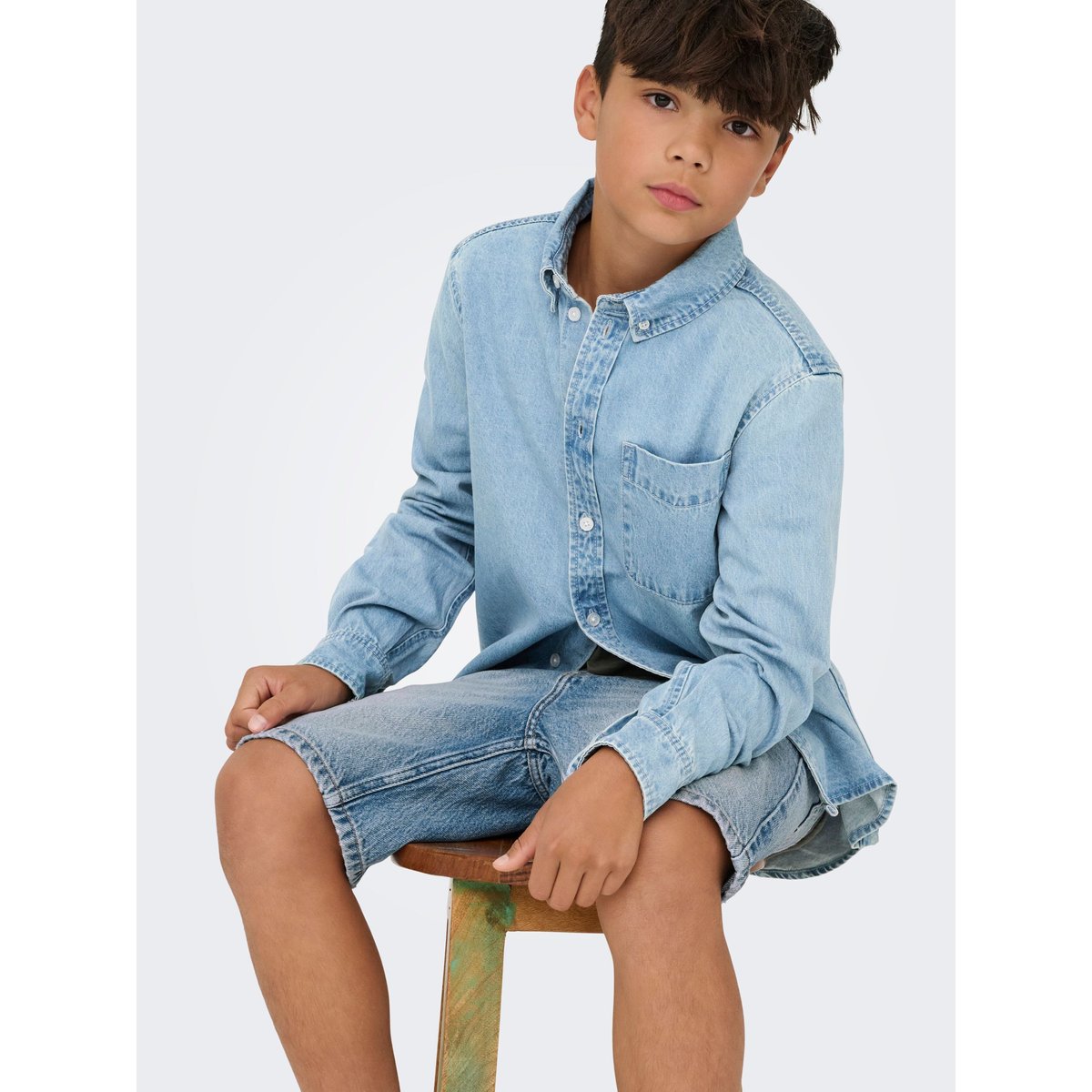 Chemise En Denim light blue denim, ONLY & SONS JUNIOR