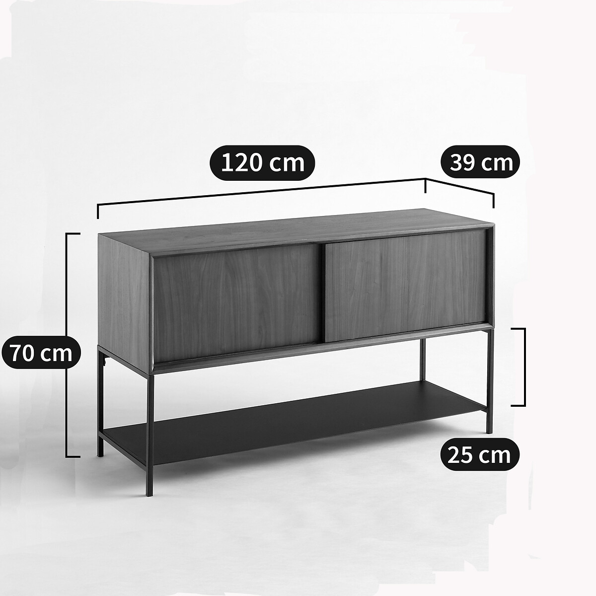 Buffet enfilade, plaqué noyer, Mambo noyer, AM.PM