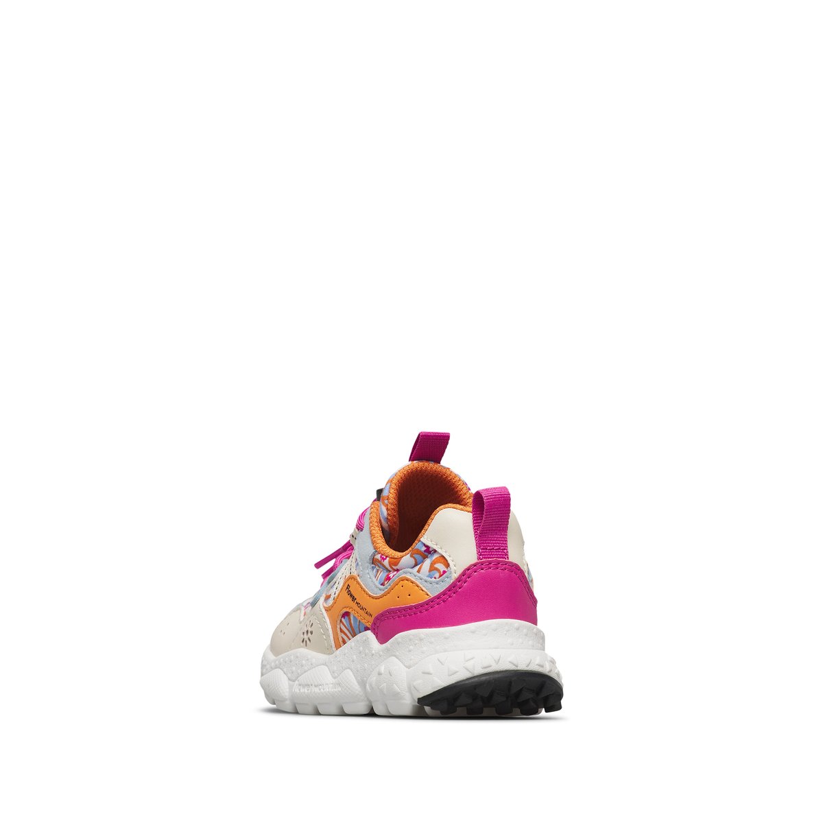 Sneakers en simili cuir et tissu technique YAMANO 3 JUNIOR. céleste-fuchsia, NATURINO