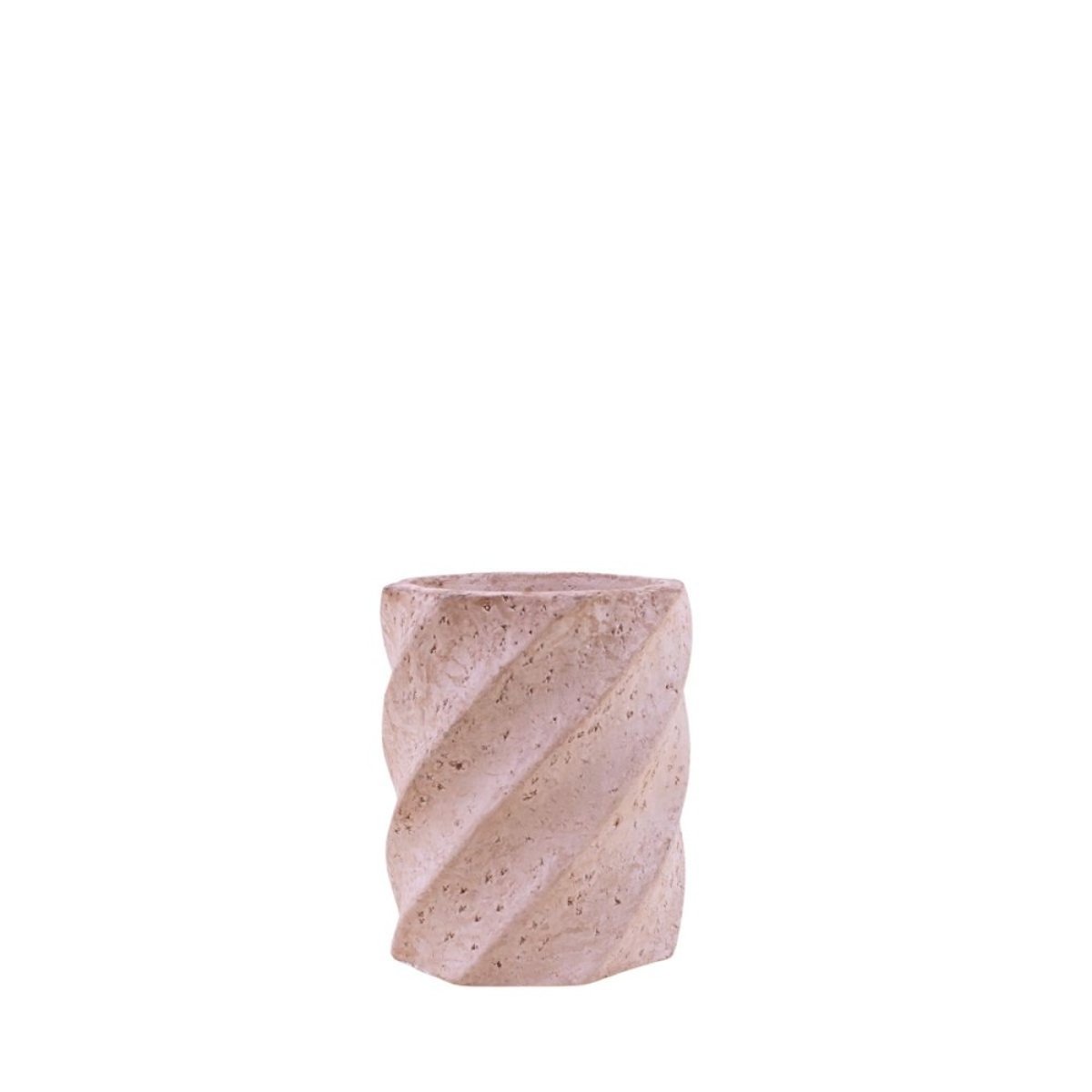 Vase twist imitation travertin, H15cm beige, ORNAMI
