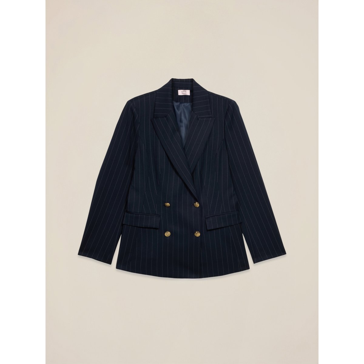 Blazer croisé à rayures bleu, OLTRE