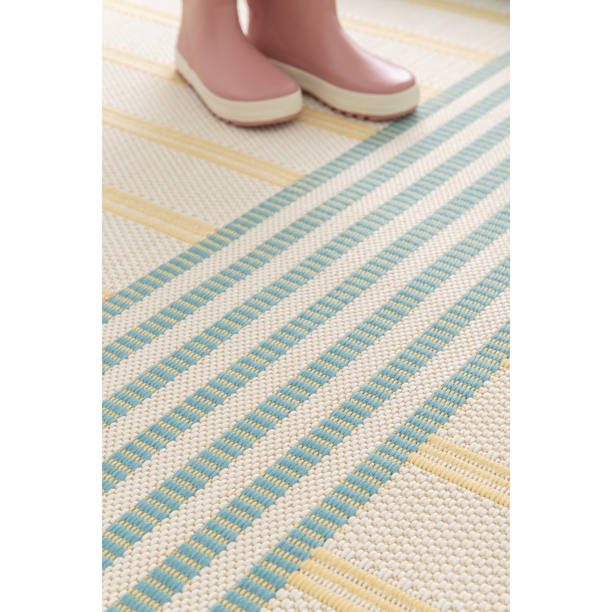 Tapis coloré intérieur extérieur BIARRITZ jaune naturel, AFK LIVING
