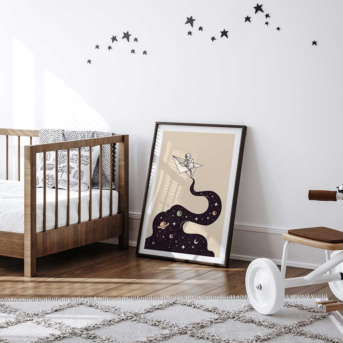 Affiche enfant envol cosmique affiche seule, HEXOA