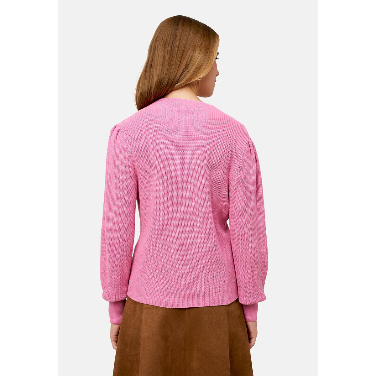 Pull en maille mit ballonärmeln blushberry pink, ZERO