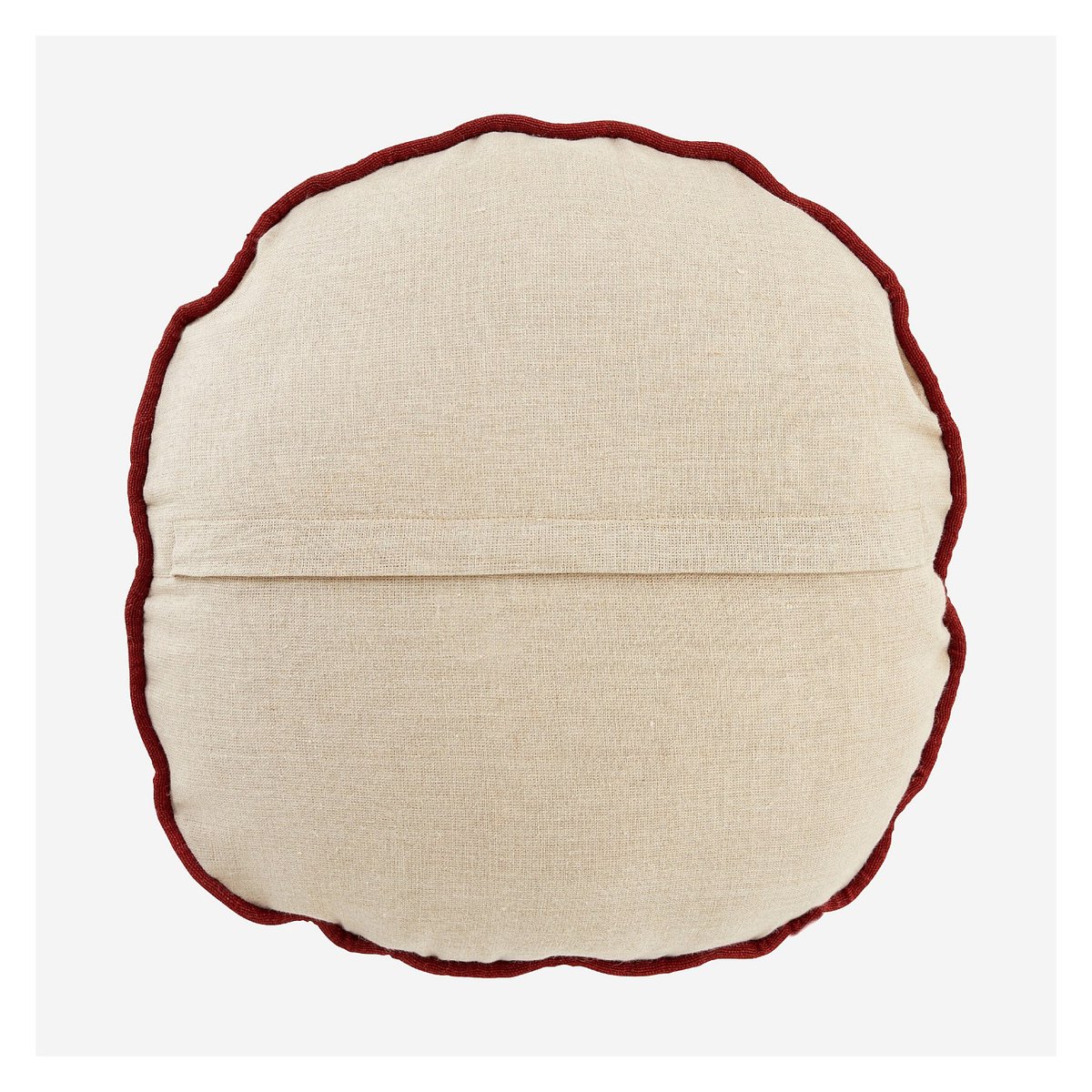 Coussin en lin et coton BERENICE orange, beige, HABITAT