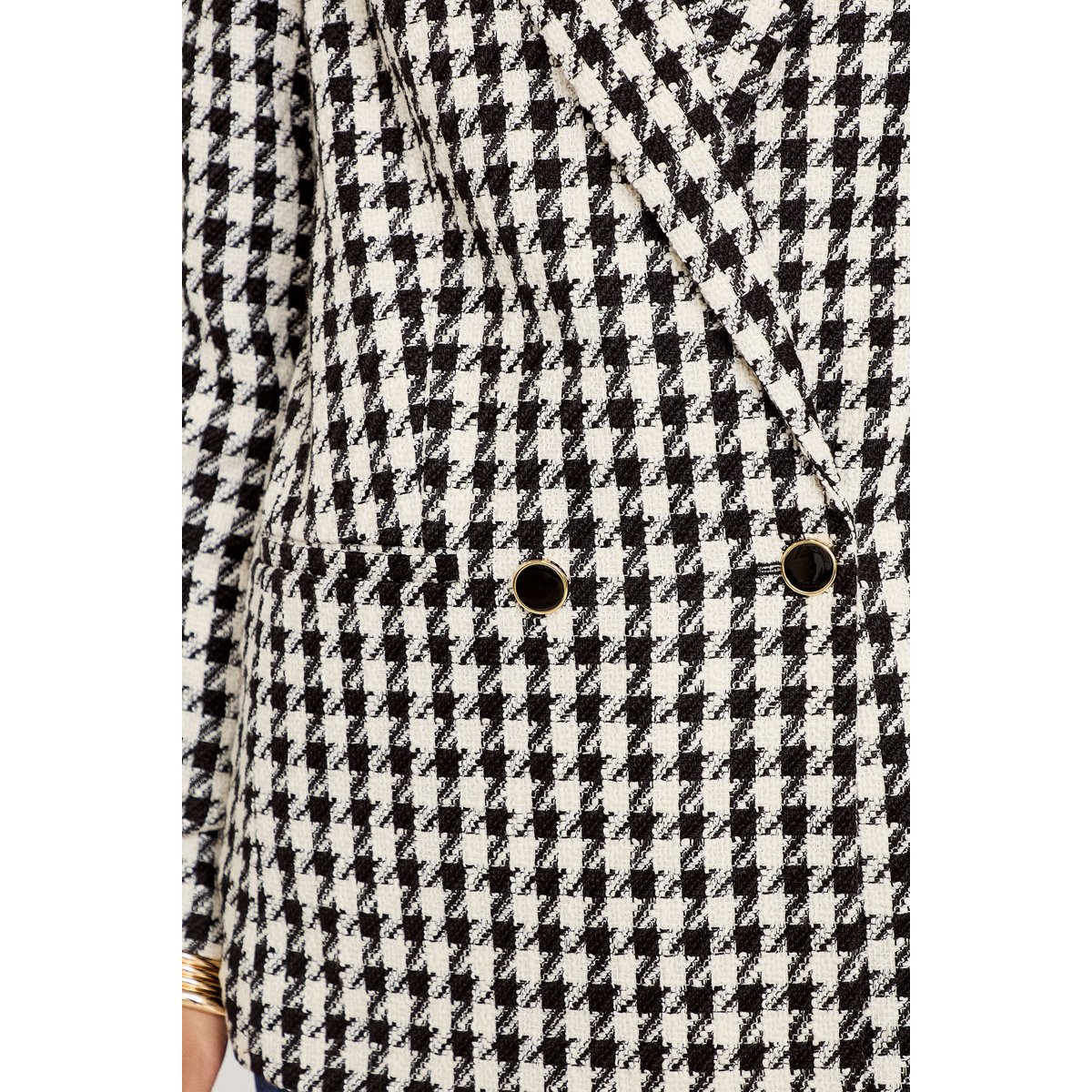 Veste tailleur Pied de poule noir, CACHE CACHE