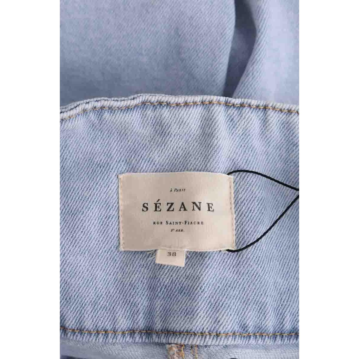 Jean boyfriend taille haute - Très Bon État bleu, SEZANE