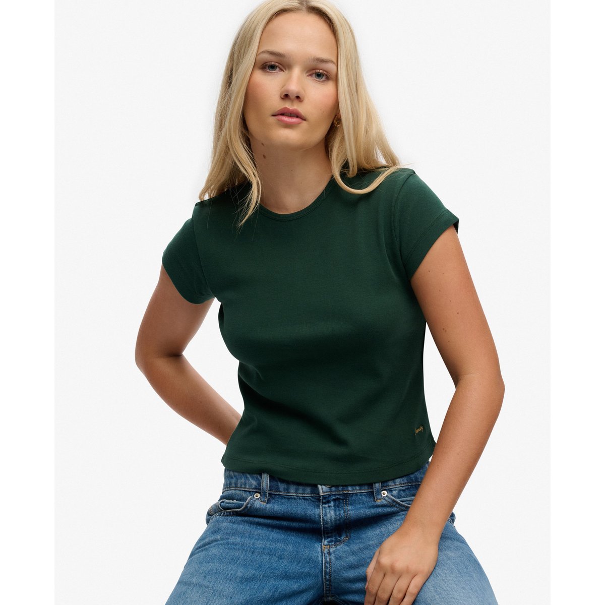 T-shirt Athletic Essential vert émail, SUPERDRY