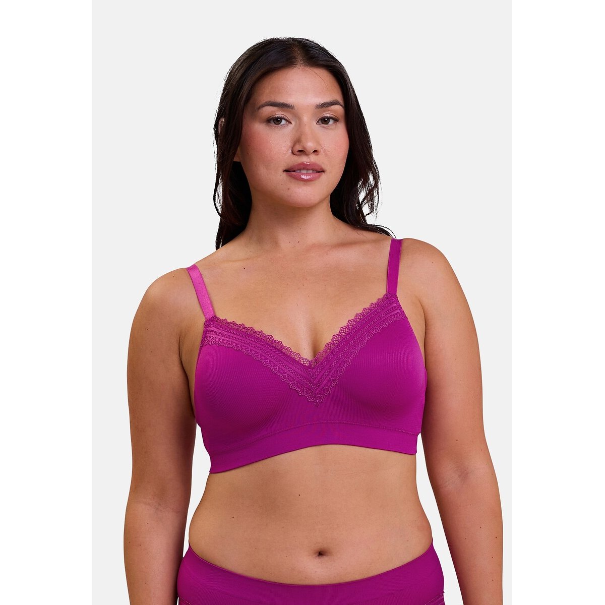 Brassière coques sans armatures AGATHE rose fuchsia, SANS COMPLEXE
