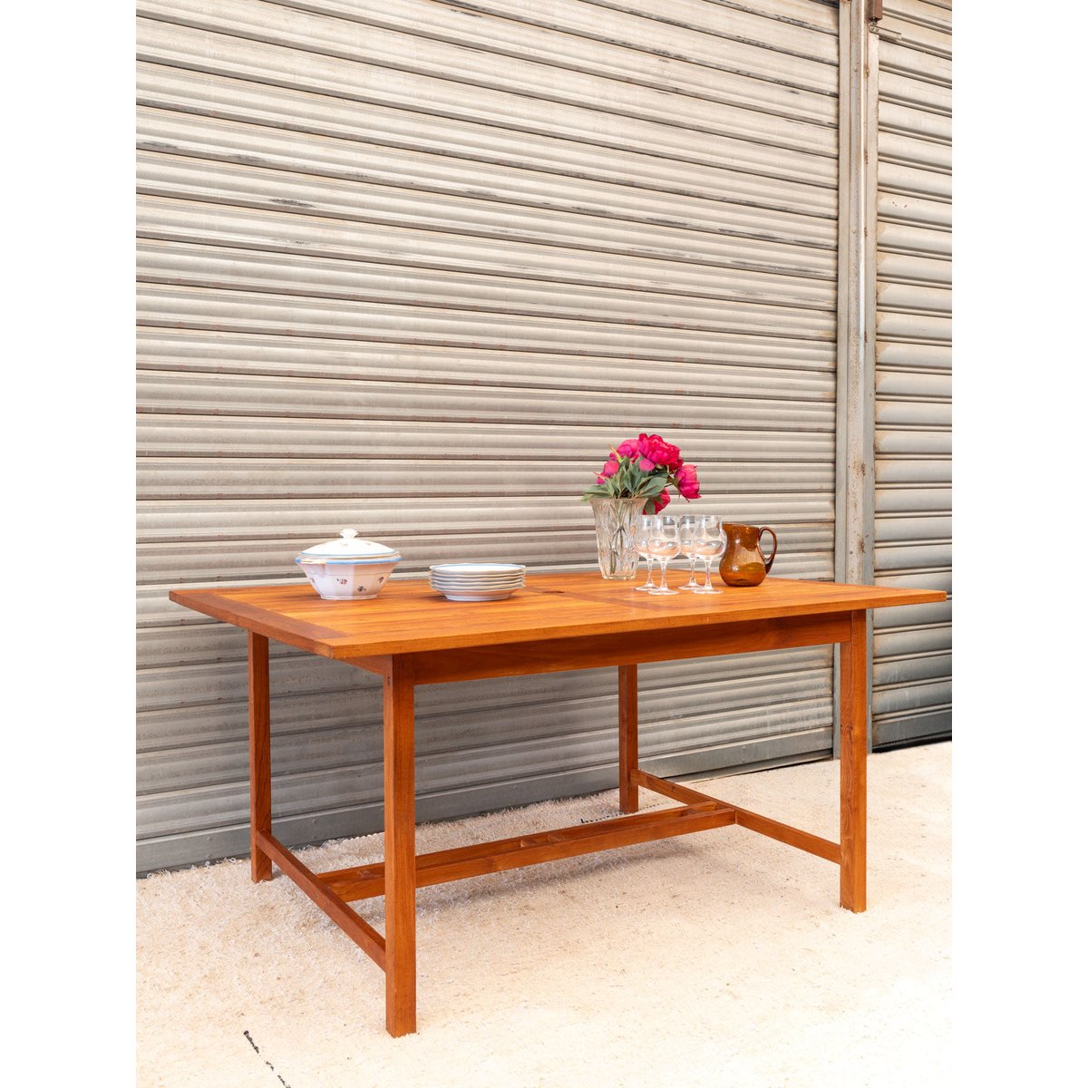 Table à manger en bois Romy N°1444 - Bon état bois clair, DEBONGOUT