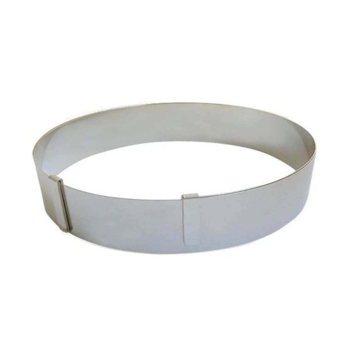 Cercle à pâtisserie extensible d18 à 36 x h4,5 cm blanc, DE BUYER