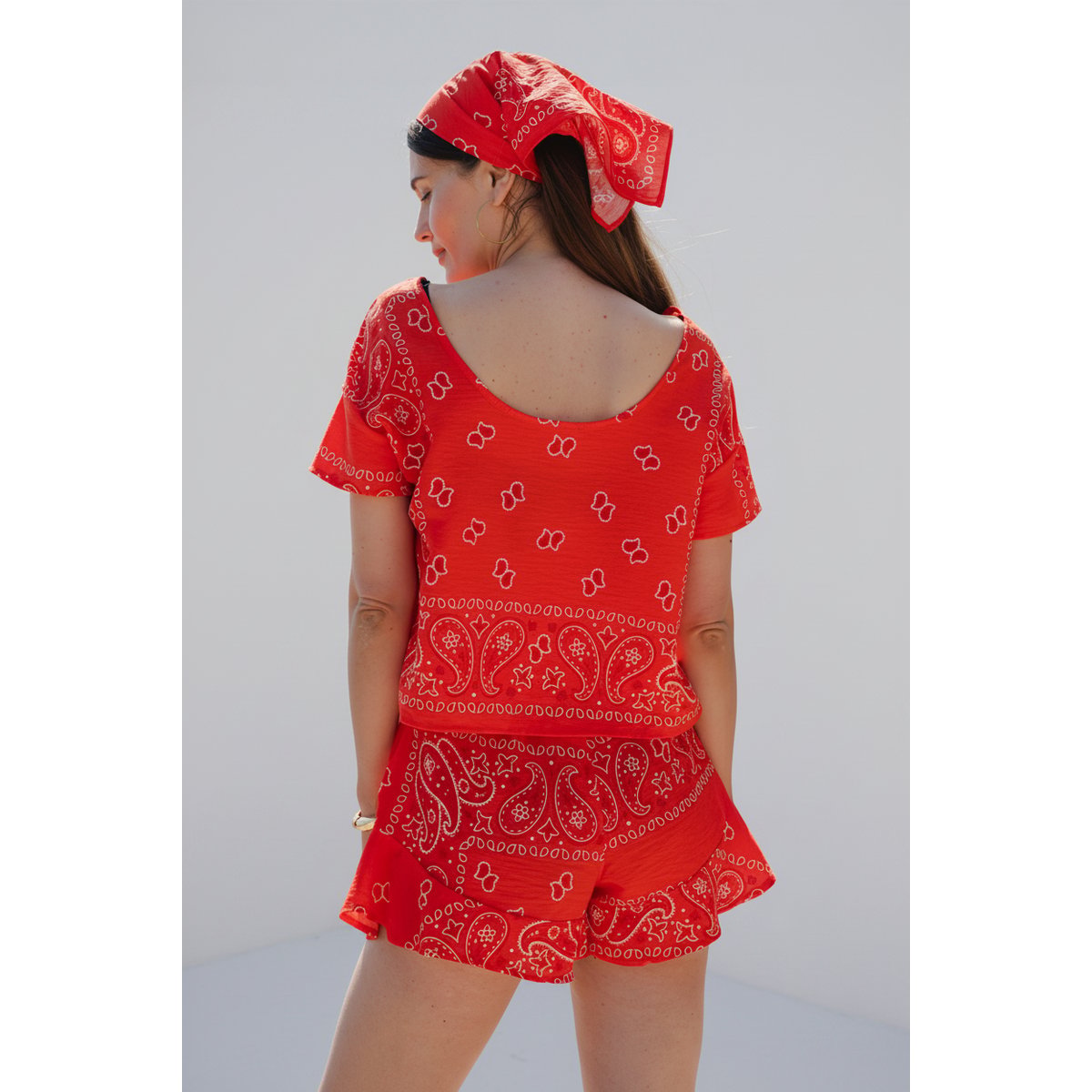 Top viscose bandana bandana rouge, WE ARE JOLIES