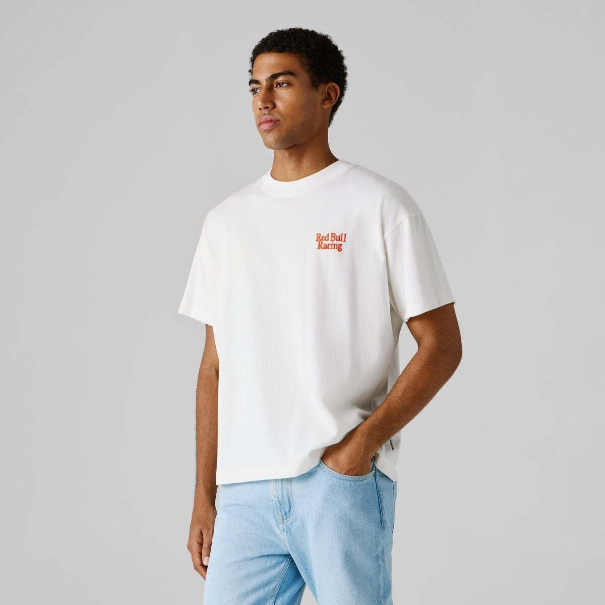 Red Bull Racing T-Shirt À Coupe Large Avec Imprimé Au Dos blanc, PEPE JEANS