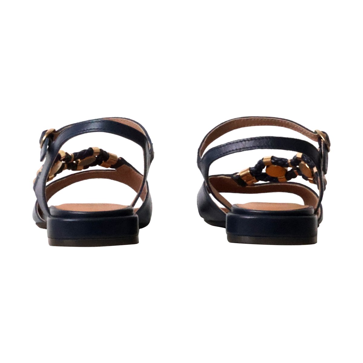Sandales Cuir Clemence marine, EMILIE KARSTON