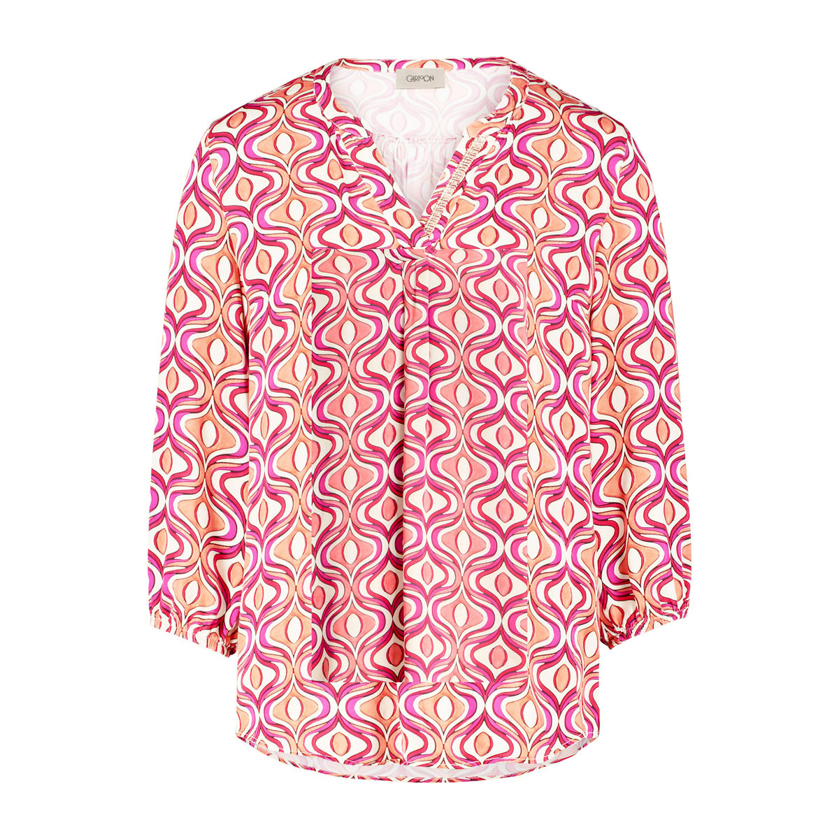 T-shirt façon blouse à motifs pink/apricot, CARTOON