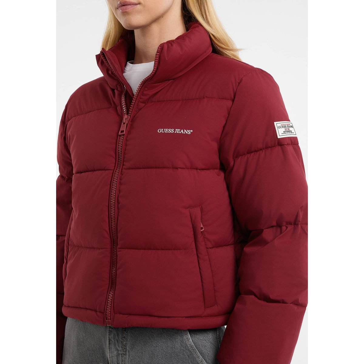 Veste Doudoune Courte rouge, GUESS JEANS