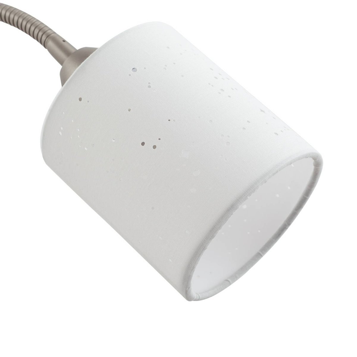 Lampadaire en métal moderne, Jaileen blanc, gris, LINDBY