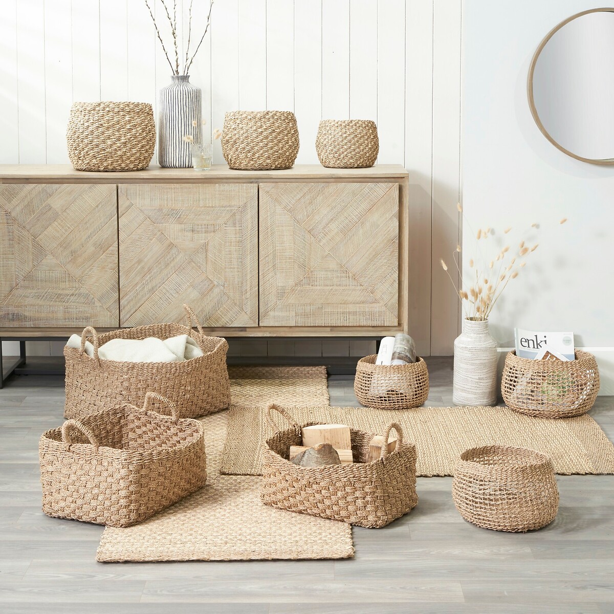 Marea Sand Wash Wood 3 Door Sideboard acacia, ÉDITÉ