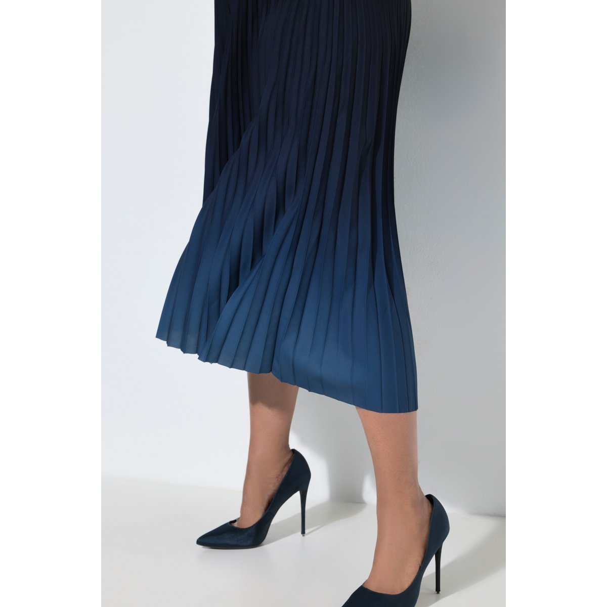 Robe midi marine foncé, ULLA POPKEN