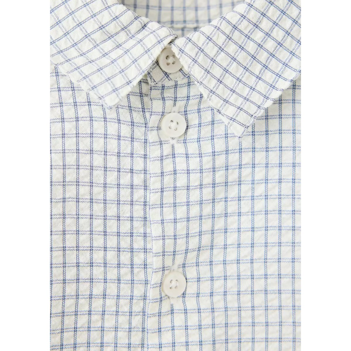 Chemise droite carreaux blanc cassé, MANGO BABY