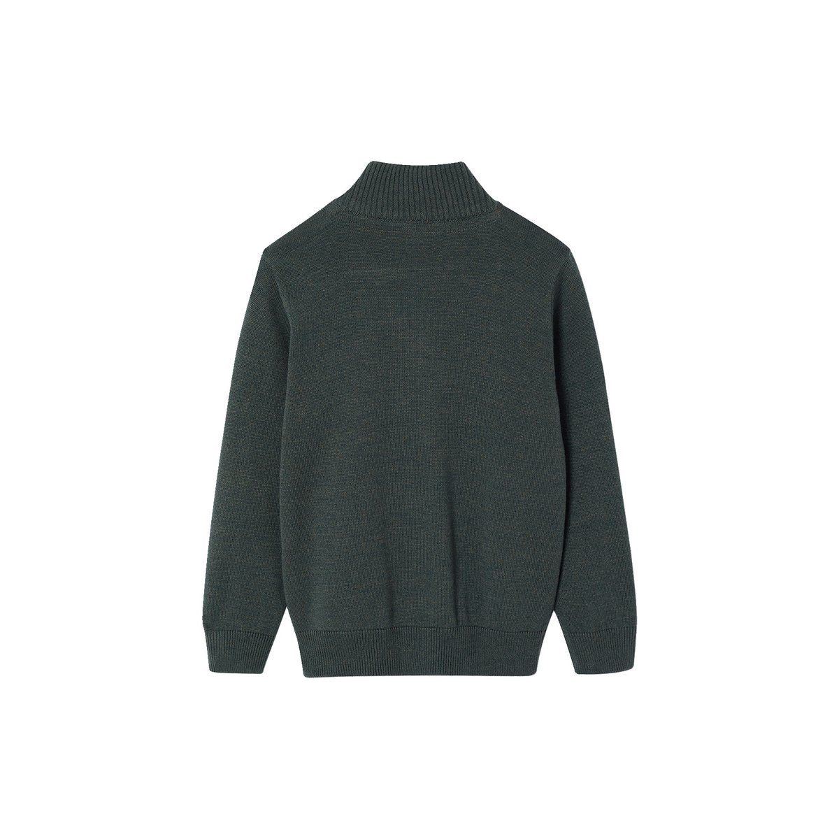 Gilet zippé col montant vert chiné, VERTBAUDET