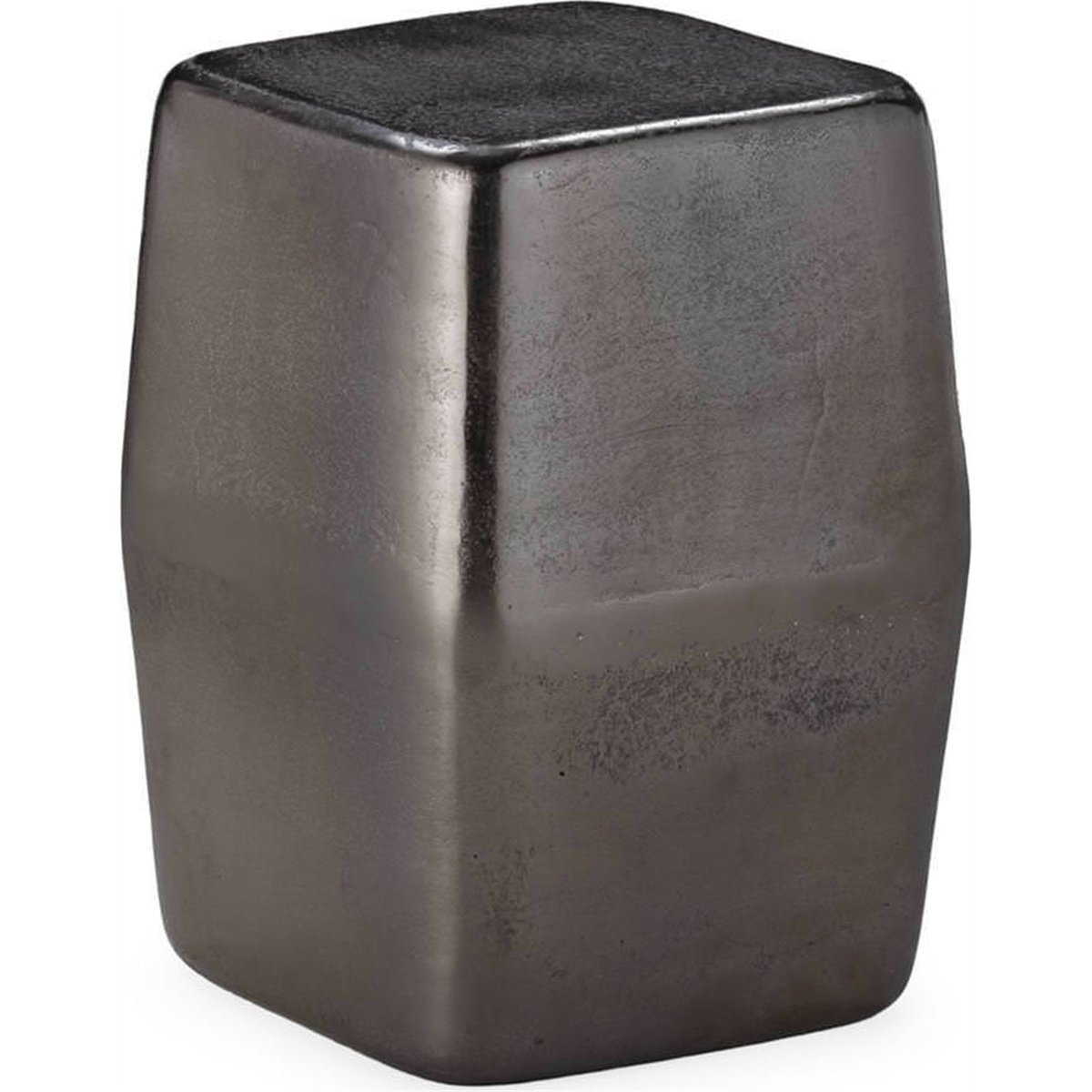 Table d'appoint métal au rendu sculptural nickel noir, RECOLLECTION