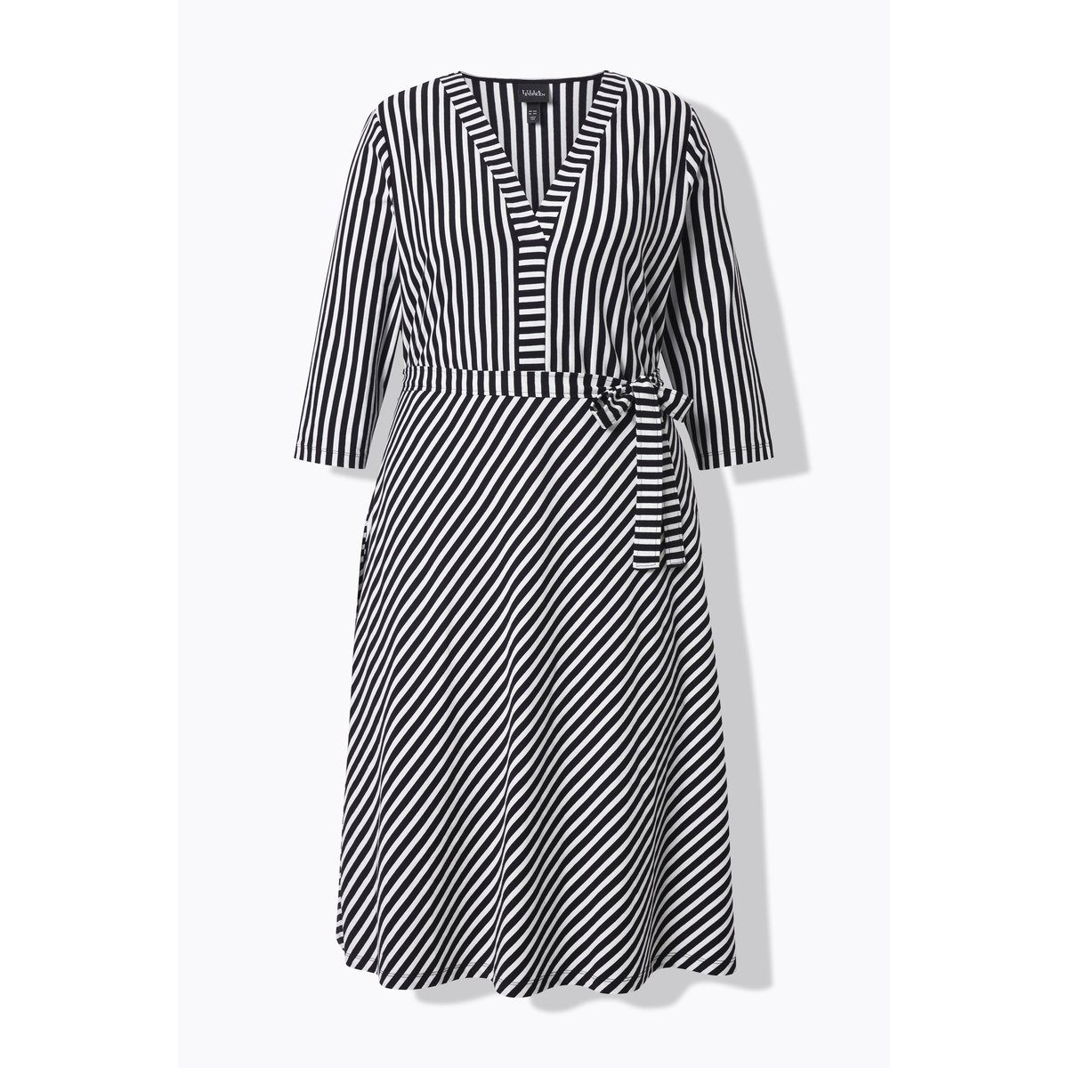 Robe midi à rayures noir, ULLA POPKEN