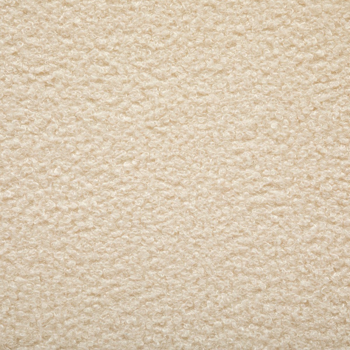 Pouf pliant hexagonal en bouclette JAIKO ivoire, ATMOSPHERA
