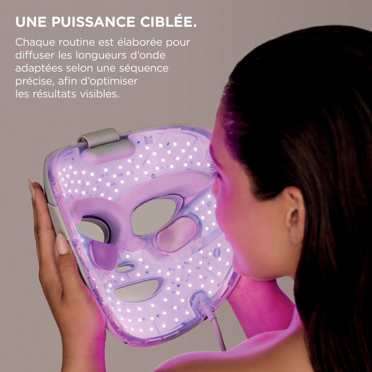Masque LED CryoGlow avec rafraîchissement du contour des yeux Lilas couleur unique, SHARK