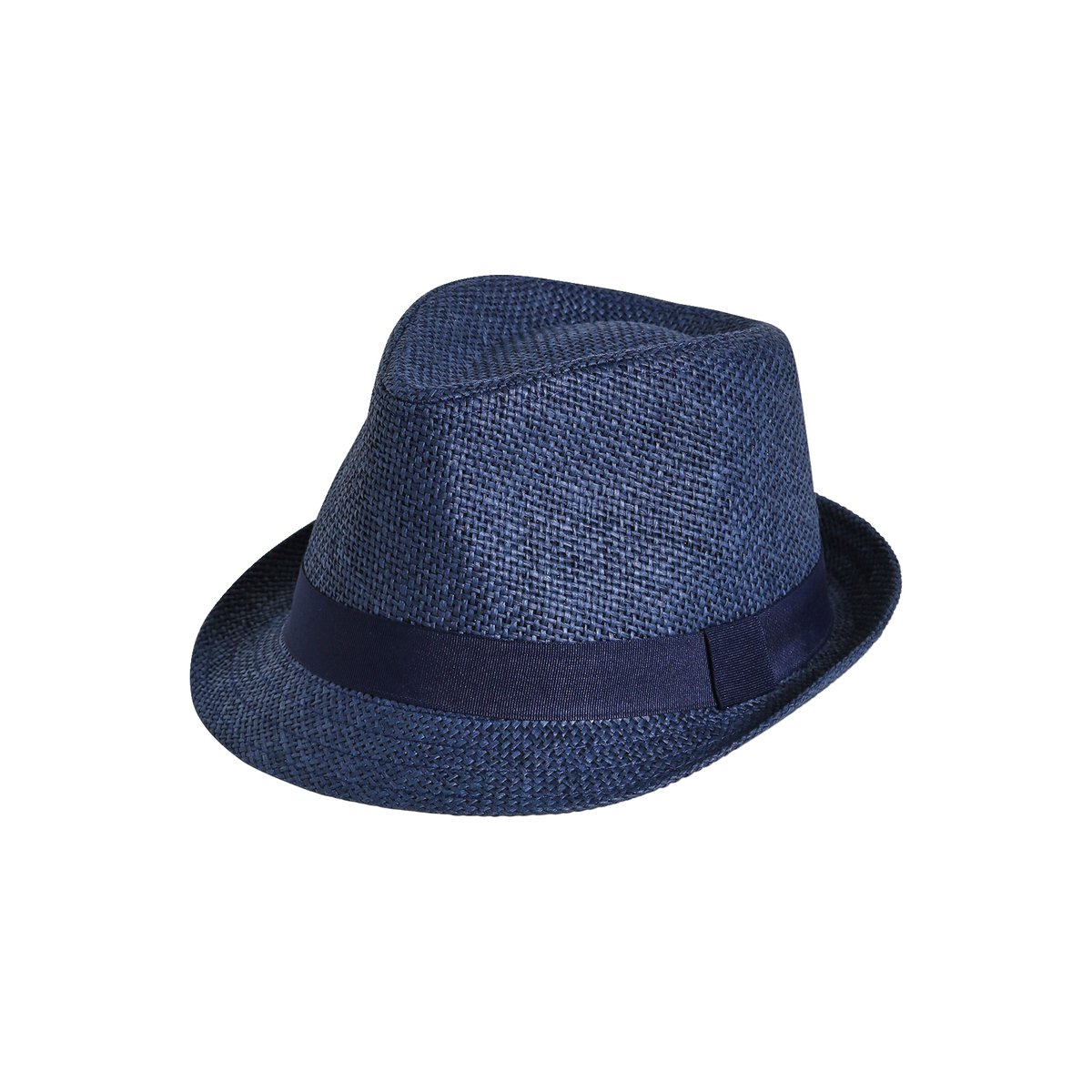 Panama aspect paille bleu, VERTBAUDET