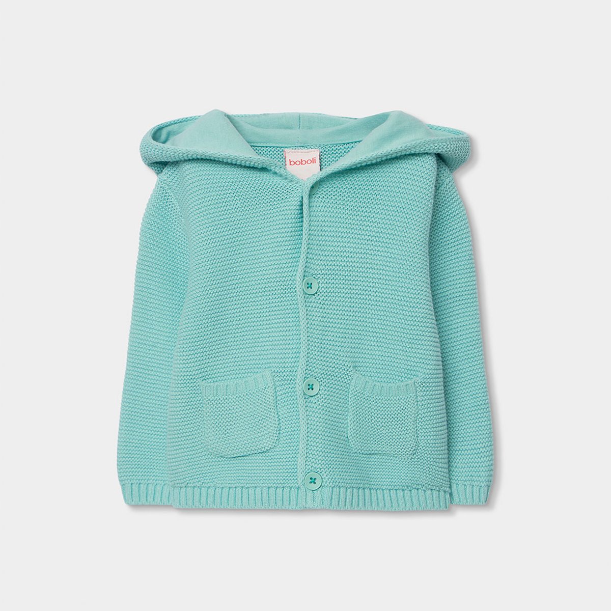 Veste bébé tricot vert, BOBOLI