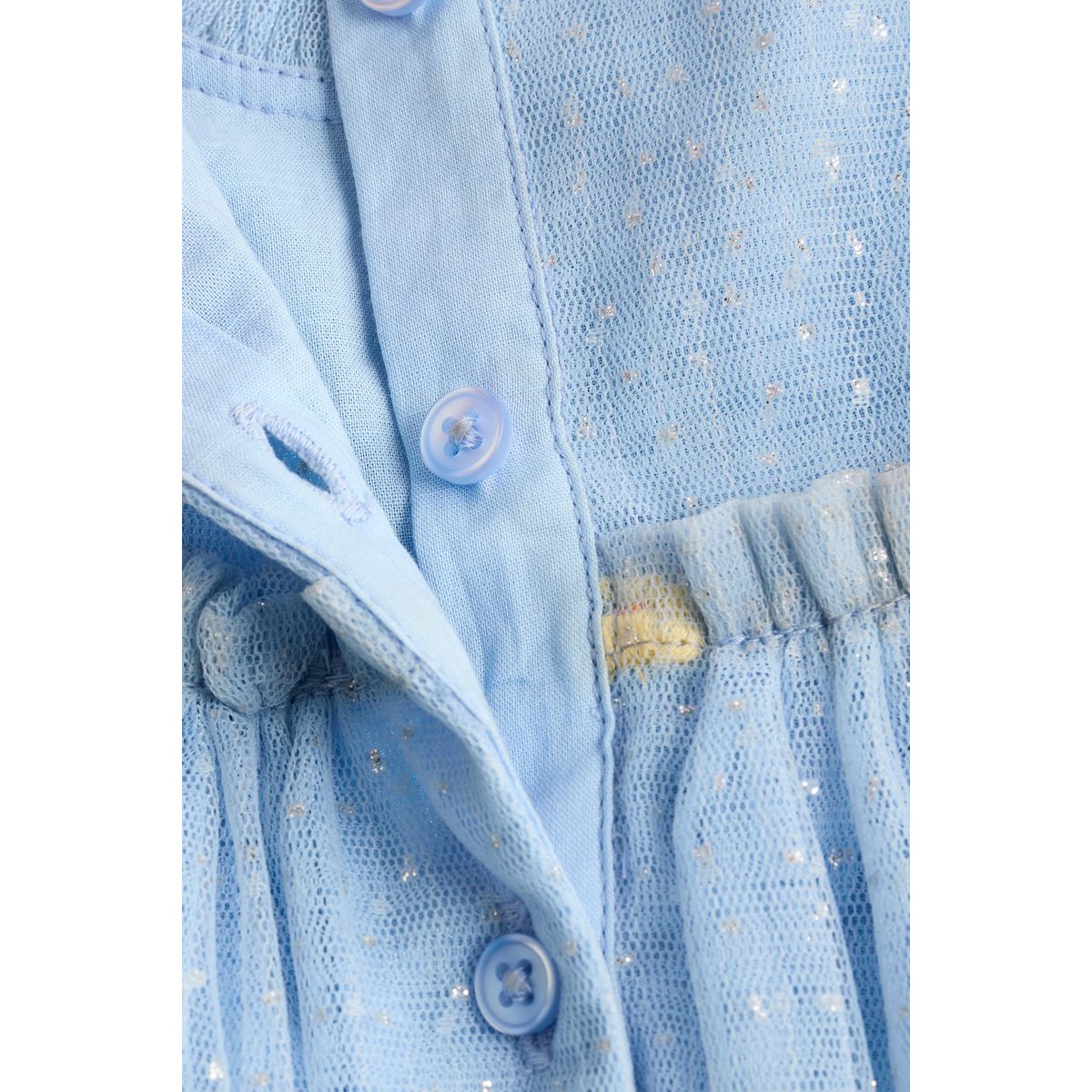 Robe en mesh bébé fleur bleue brodée, NEXT