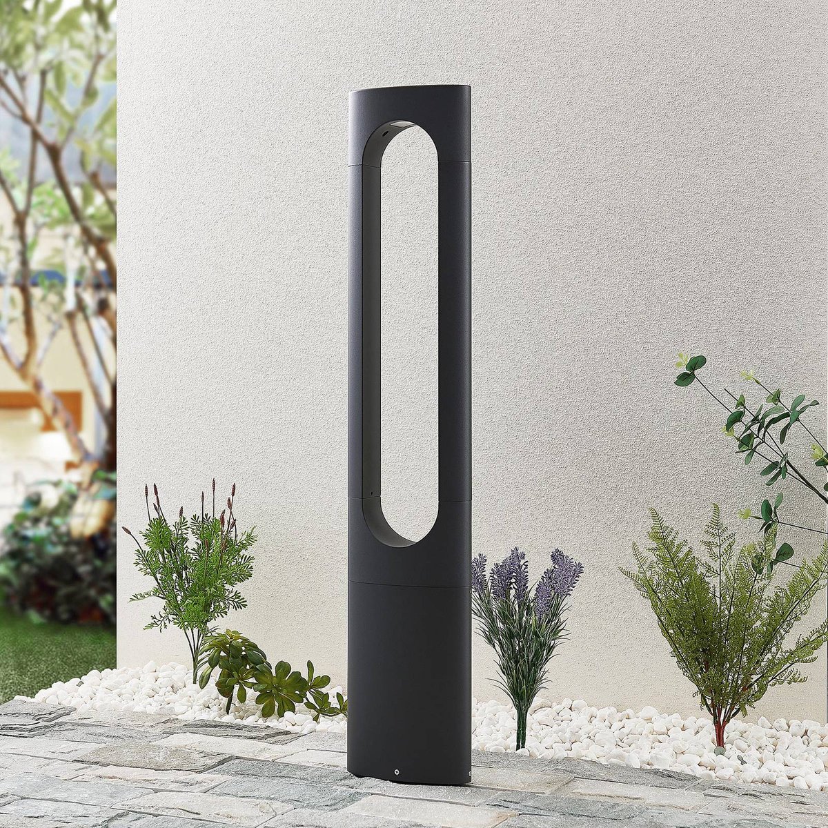 Luminaire extérieur en aluminium moderneLED anthracite, LUCANDE