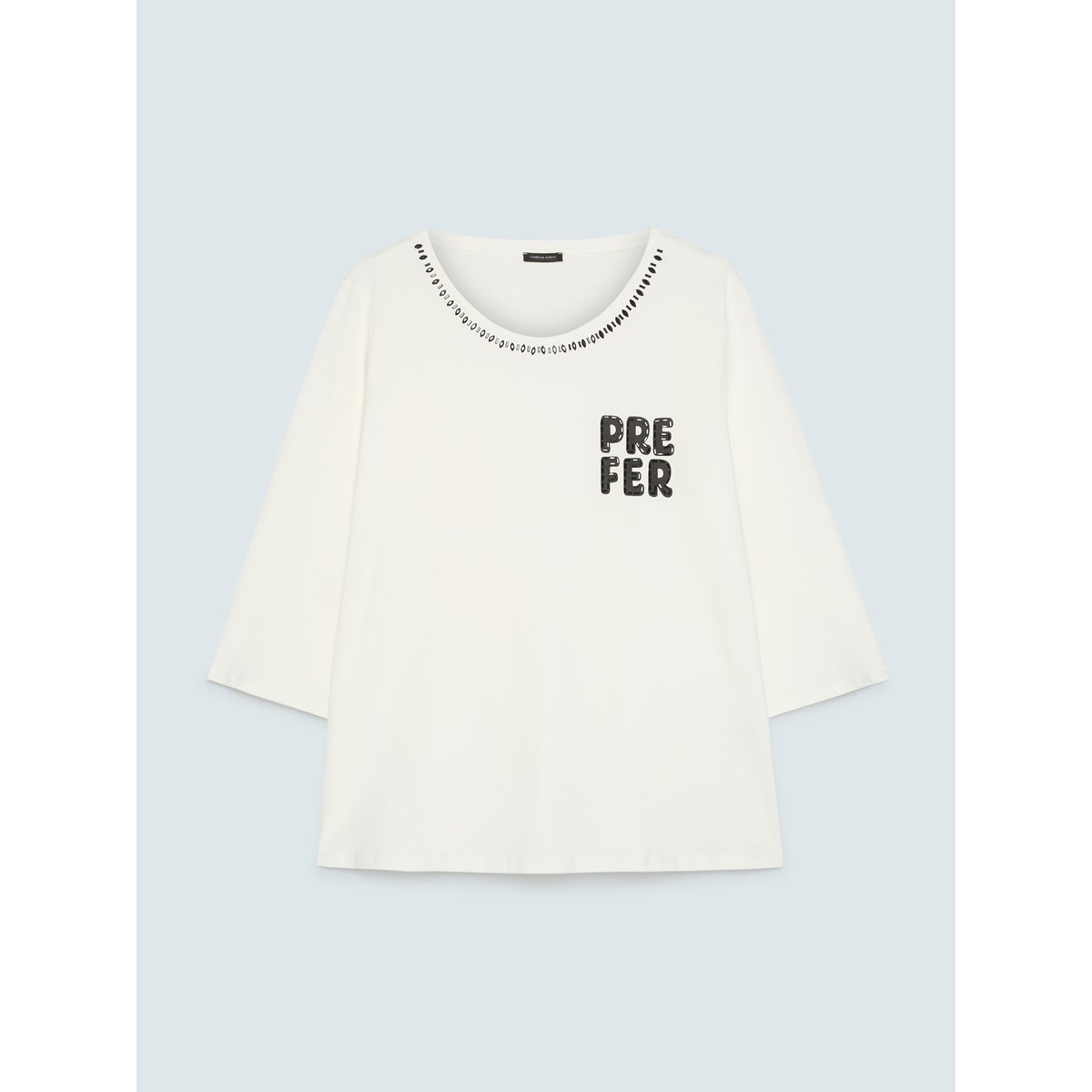 T-shirt avec inscription blanc, FIORELLA RUBINO