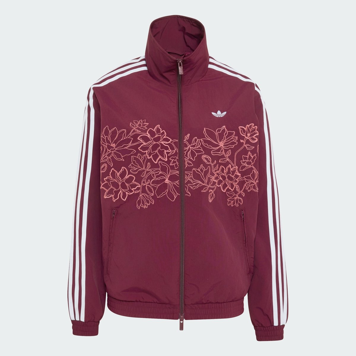 Veste De Survêtement Ample Motif Floral Firebird Veste De Survêtement Ample Motif Floral Firebird maroon, adidas Originals