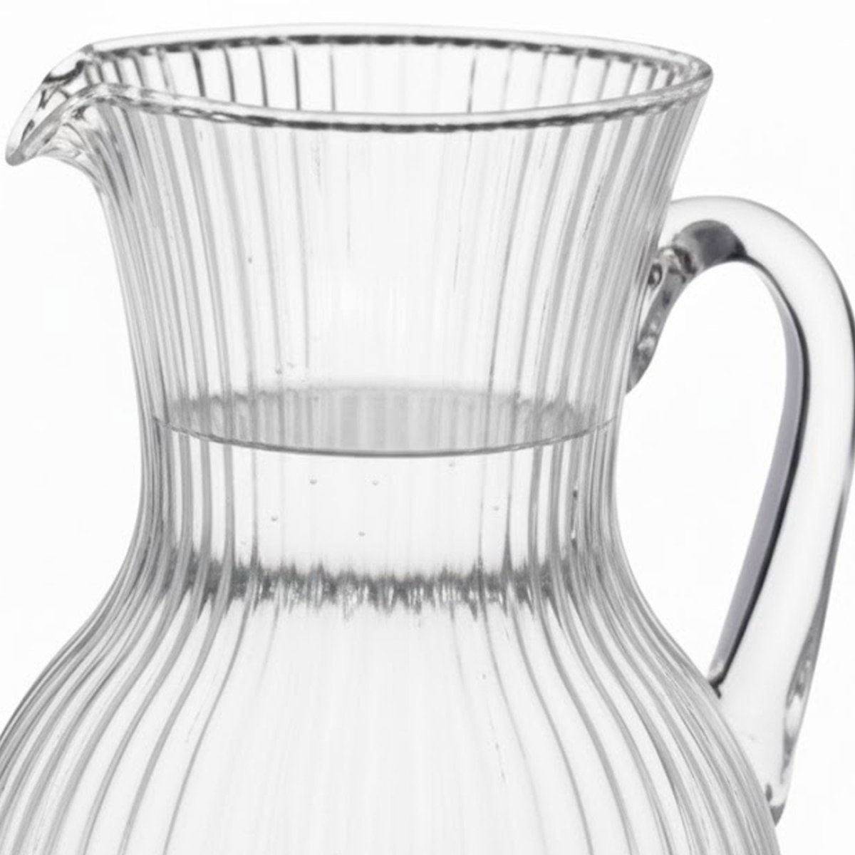 Carafe à eau en verre strié 1.5L transparent, WADIGA