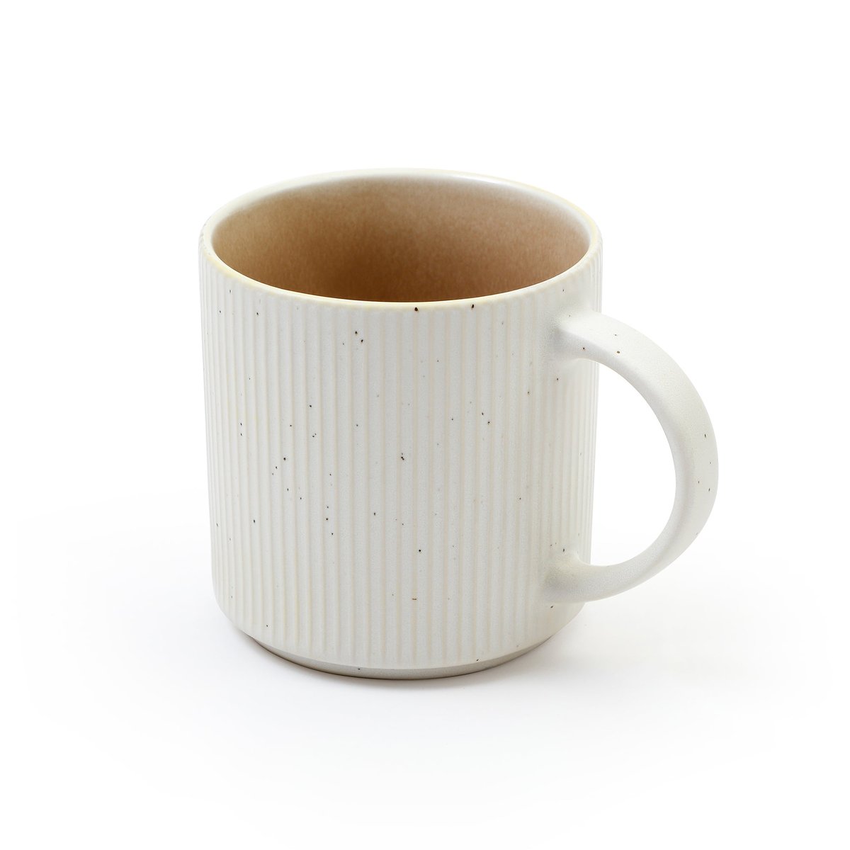 Set de 4 tasses de vaisselle en grès D10 AMSTERDAM beige, SIA DECO