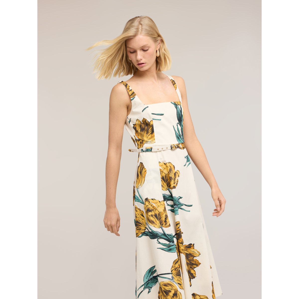 Robe ligne A avec imprimé blanc, MOTIVI