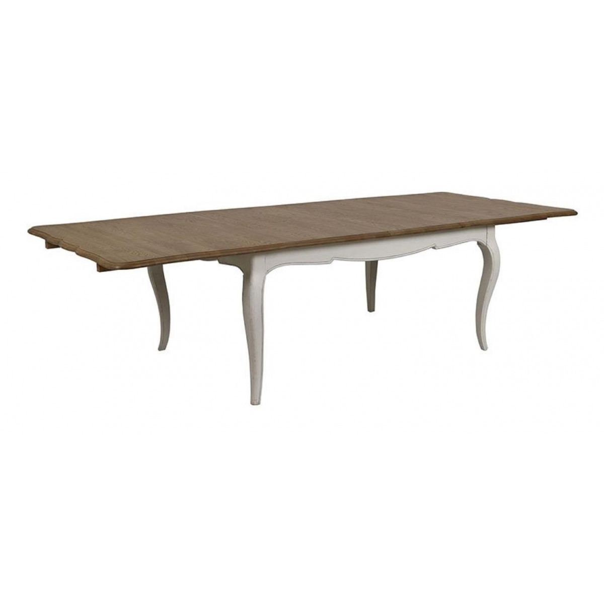 Table rectangulaire extensible - MANOIR blanc, INTERIOR'S
