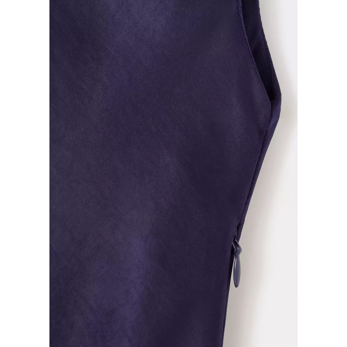 Robe satinée épaulettes bleu nuit, MANGO