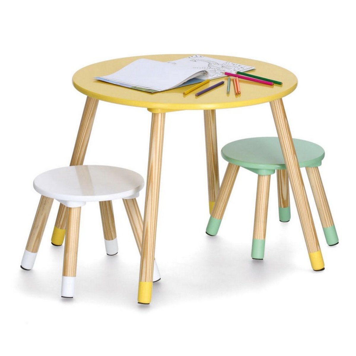 Petite table enfants 2 petites chaises jaune, ZELLER PRESENT