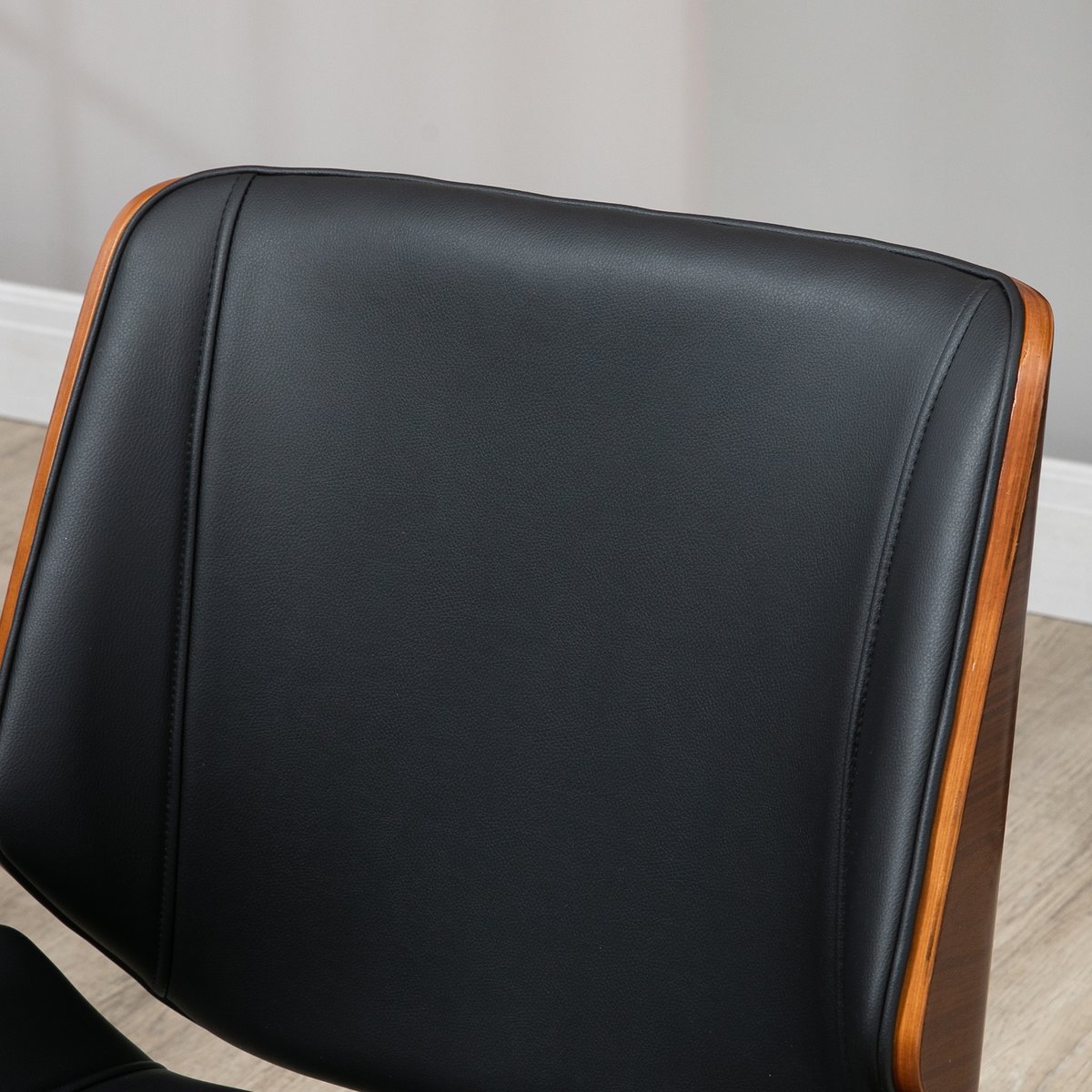 Chaise de bureau Revêtement synthétique PU noir, marron, HOMCOM