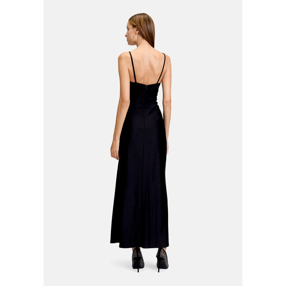 Robe de soirée à fronce noir, VERA MONT