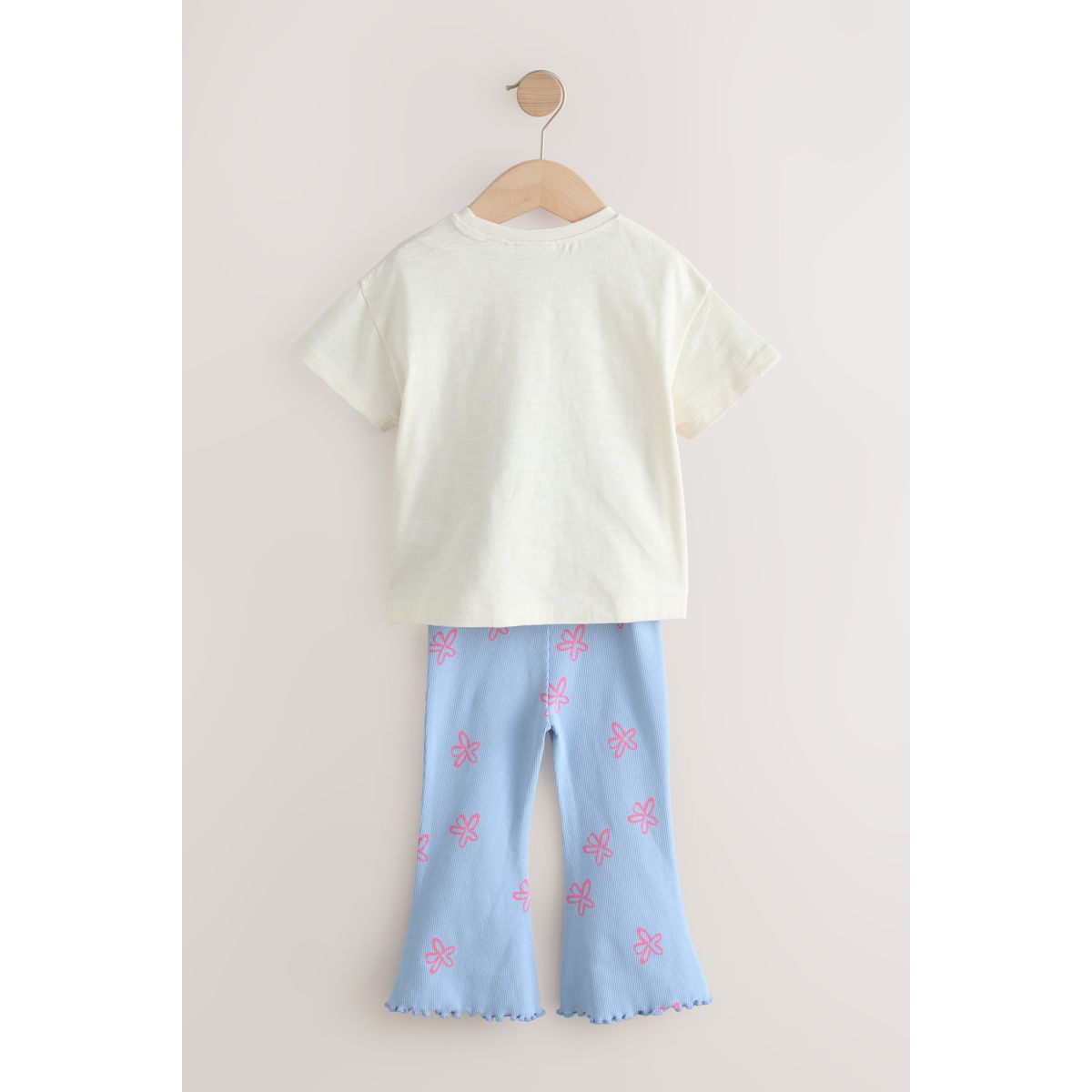 Legging évasé t-shirt à manches courtes bluey bleu/écru, NEXT