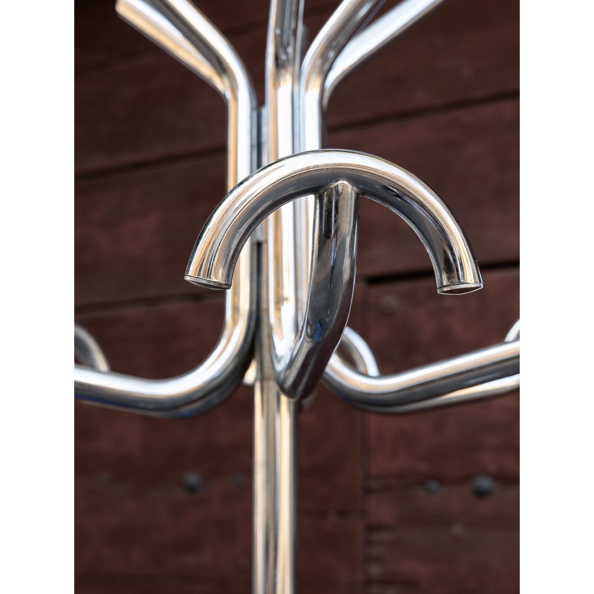Porte-manteau vintage 70's en métal chromé Max N°471 - Bon état argenté, DEBONGOUT