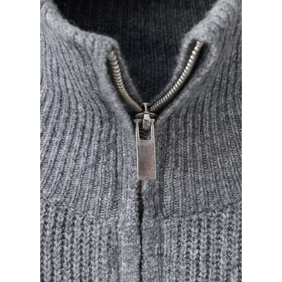 Cardigan côtelé fermeture Éclair gris chiné moyen, MANGO TEEN