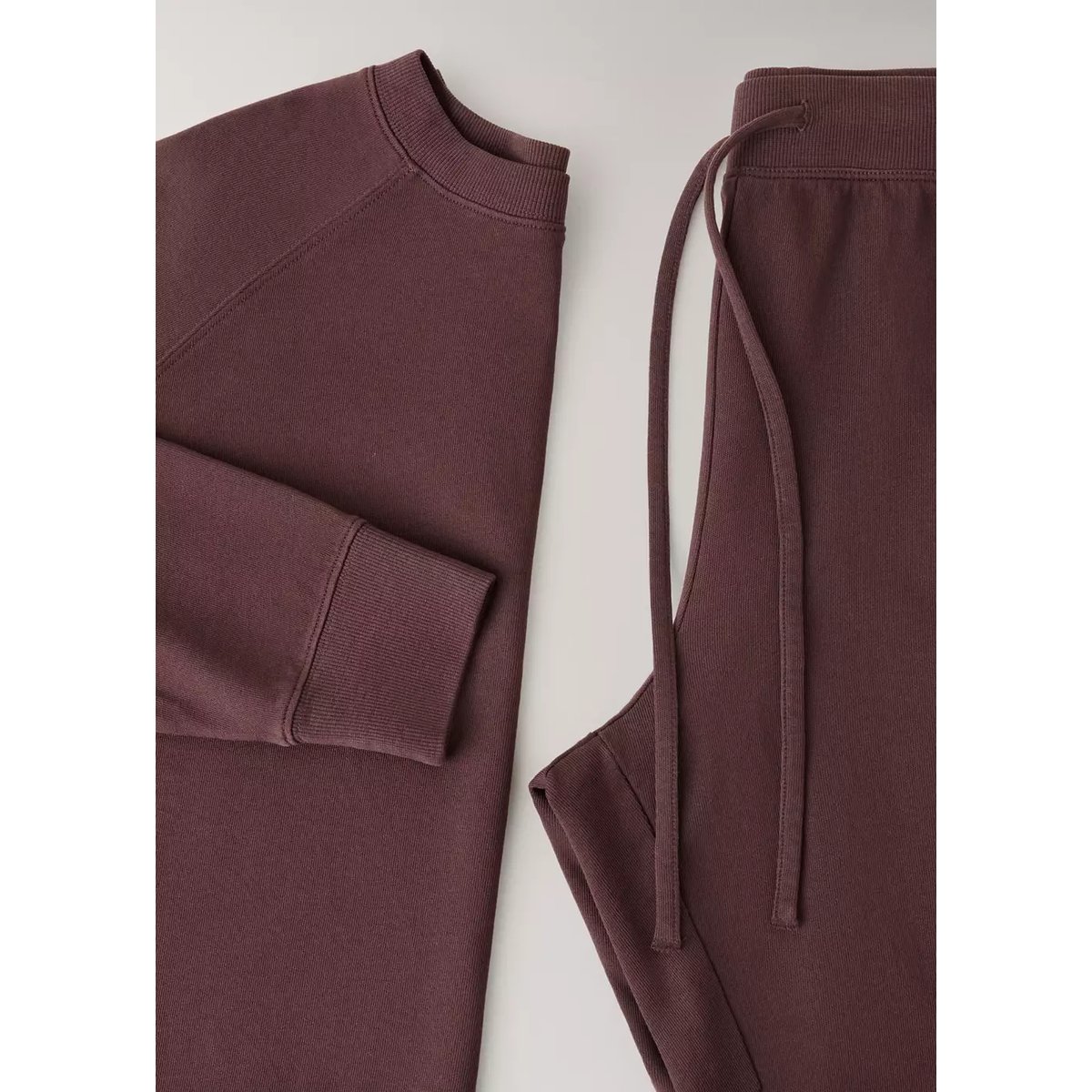 Pantalon de pyjama coton taille élastique bordeaux, MANGO