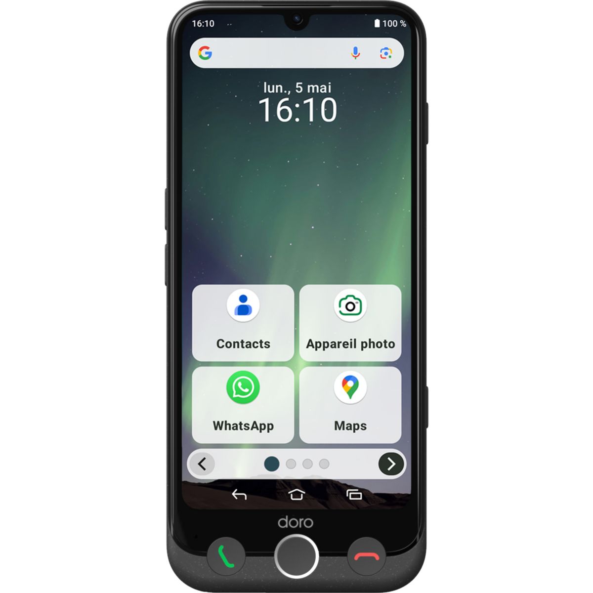 Smartphone Aurora A30 4G+ Etui + Protège écran couleur unique, DORO