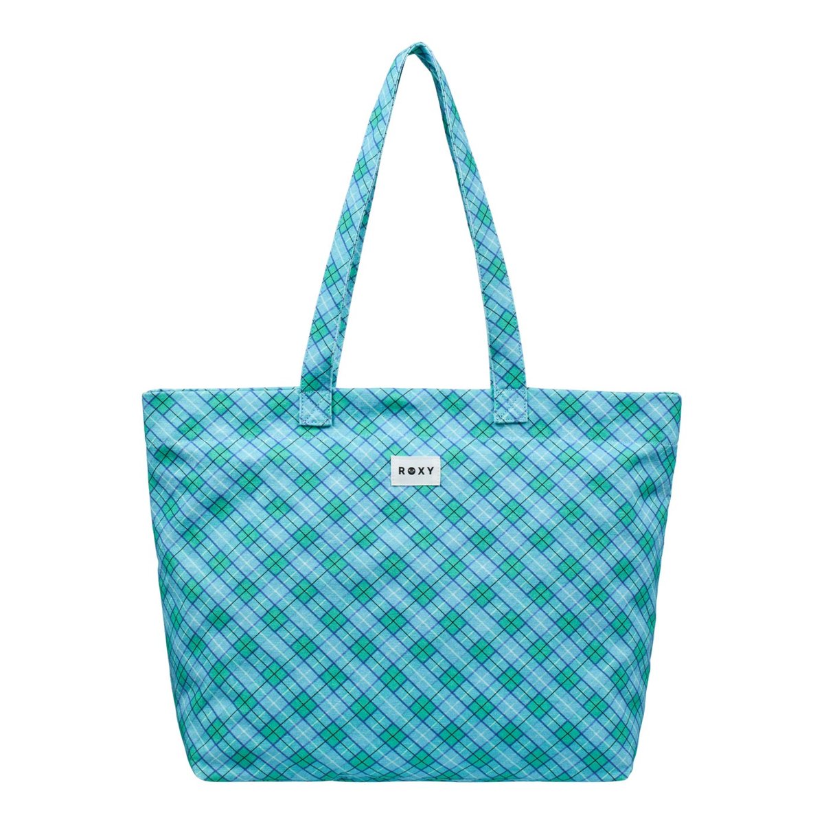 Grand sac tote SWEETER THAN HONEY. vert katydid as if plaid, ROXY