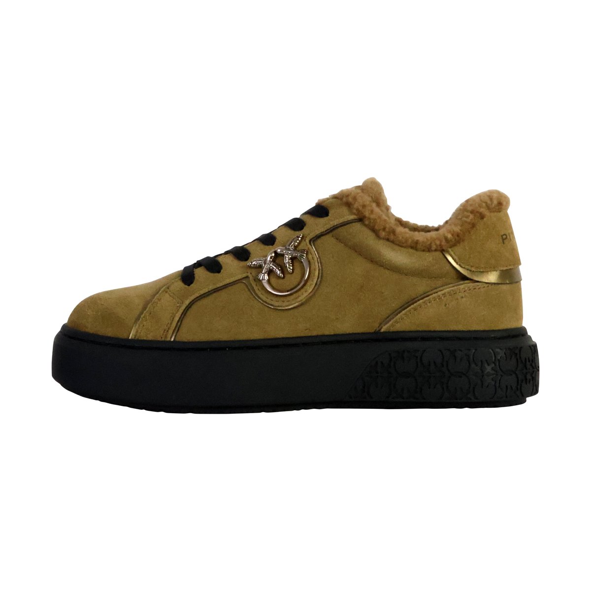 Basket Basse Cuir Yoko 01 militaire, PINKO
